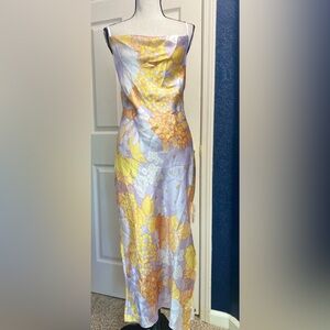ASOS Lavender and Yellow Floral Slip Maxi Dress